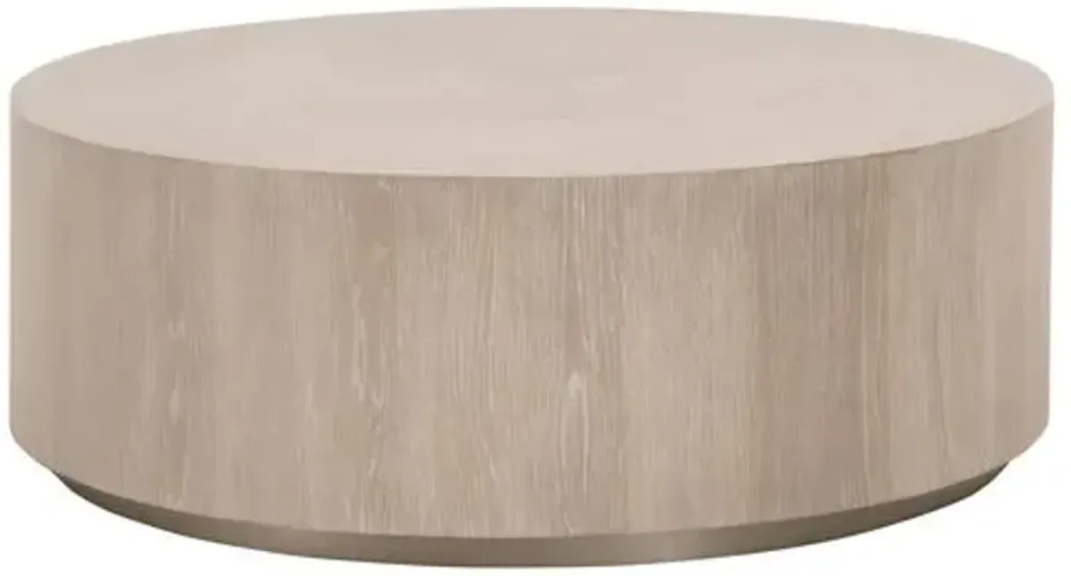 Eliza Oak Large Coffee Table - Natural Gray/Silver