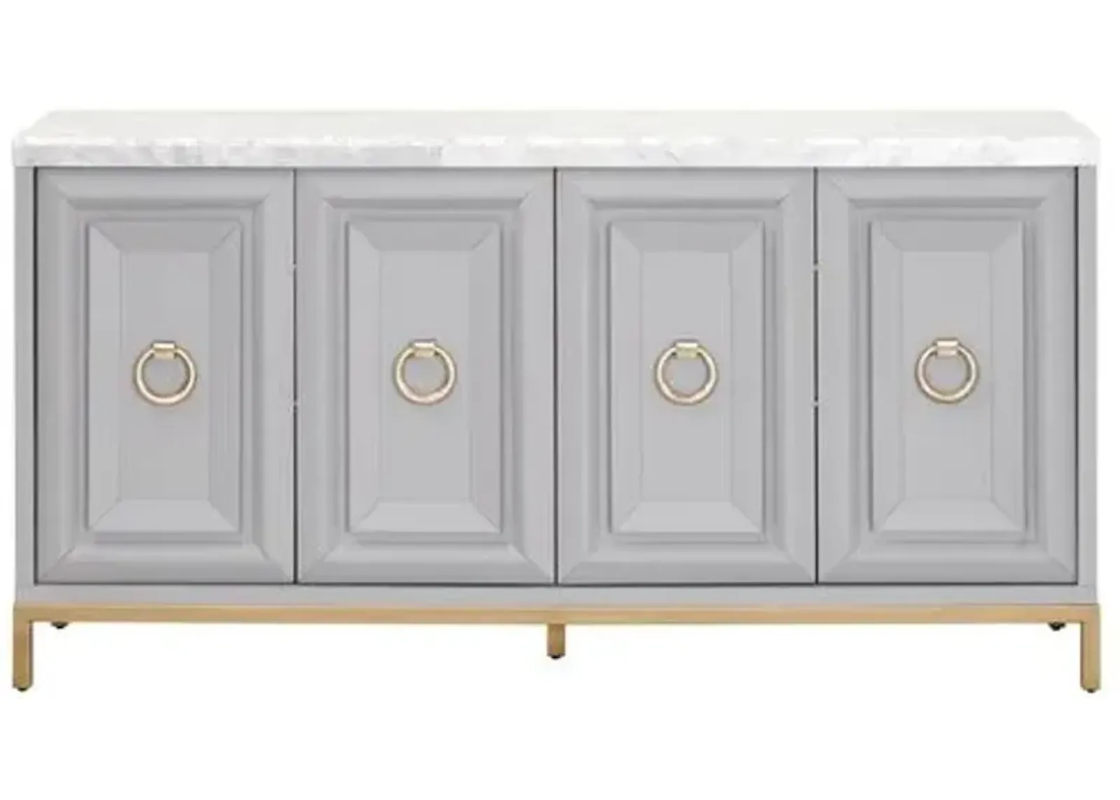 Tessa Marble Top Sideboard - Dove Gray