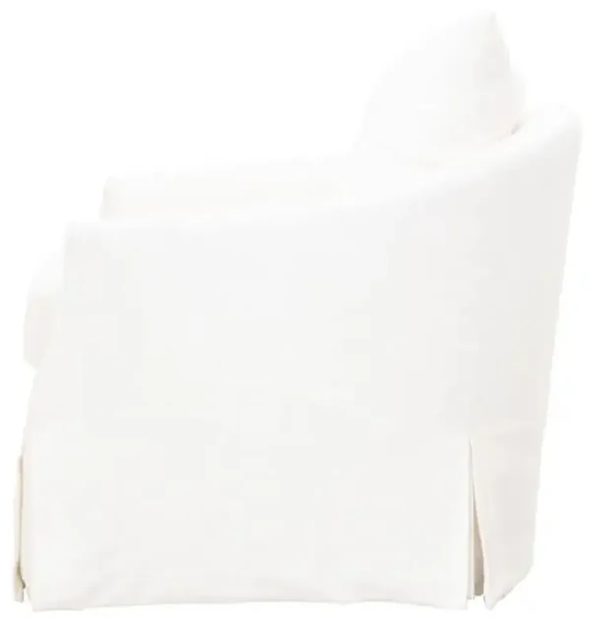 Remy Slipcover Swivel Chair - Cream Linen