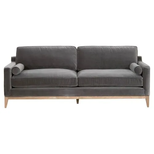 Callie 86" Sofa - Dark Dove Velvet