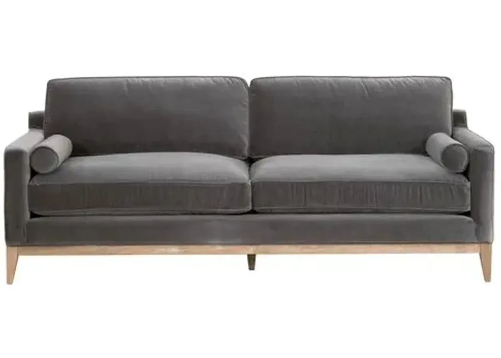 Callie 86" Velvet Sofa - Dark Dove