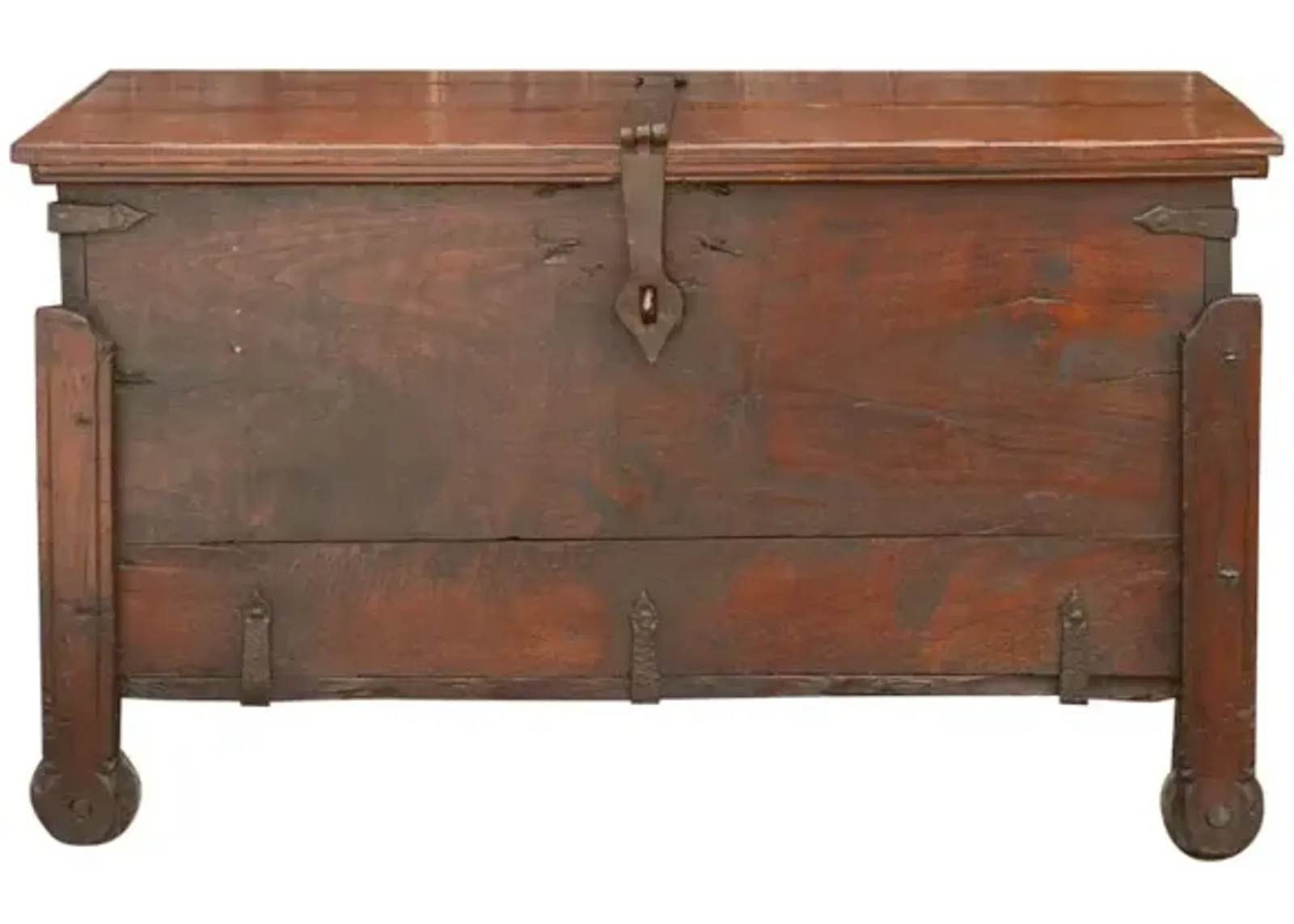 Goan Indo Portuguese Trunk on Wheels - de-cor - Brown