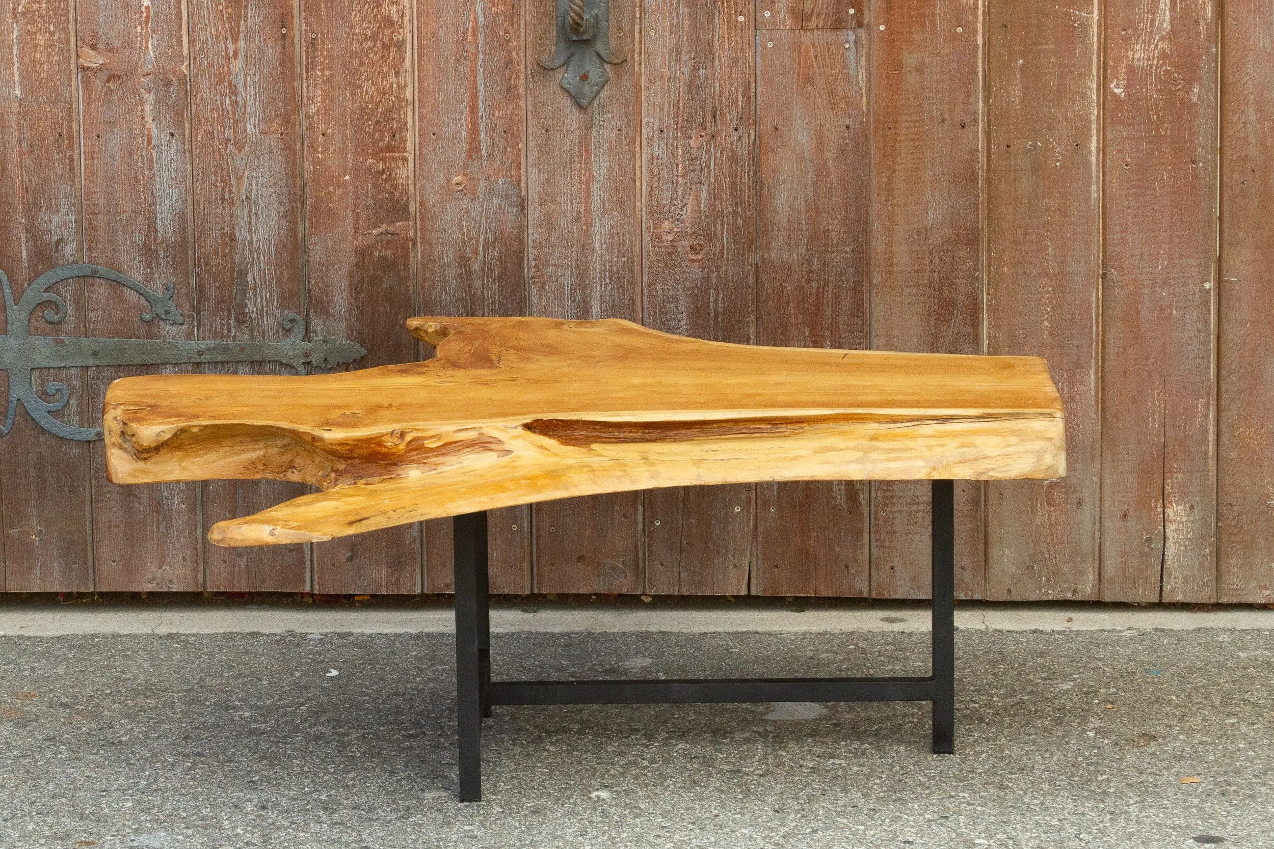 Live Edge Rustic Modern Coffee Table - de-cor - Beige