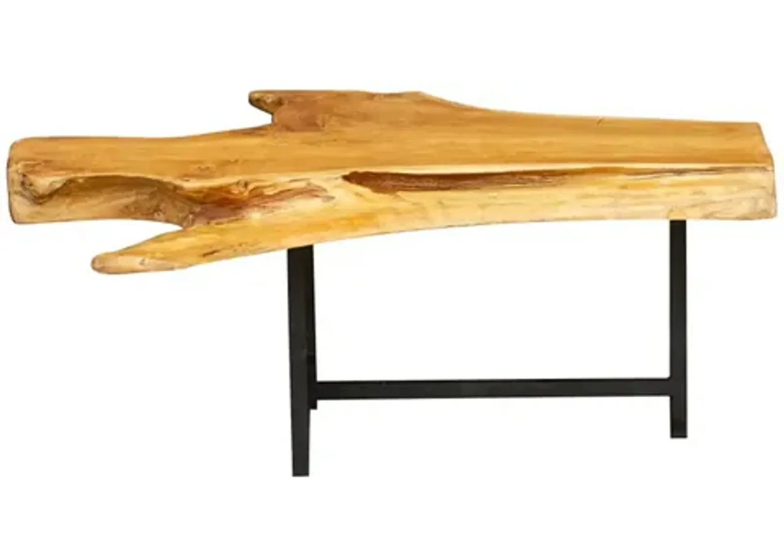 Live Edge Rustic Modern Coffee Table - de-cor - Beige