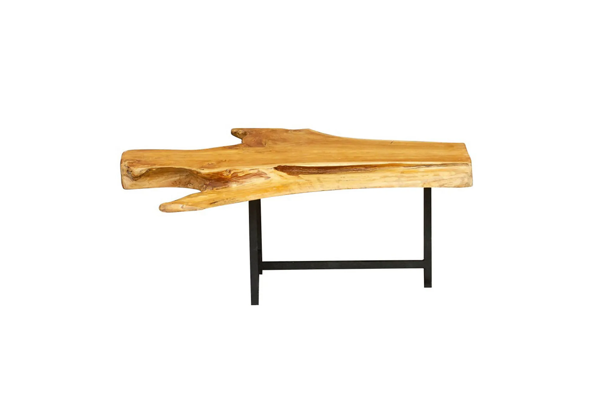 Live Edge Rustic Modern Coffee Table - de-cor - Beige