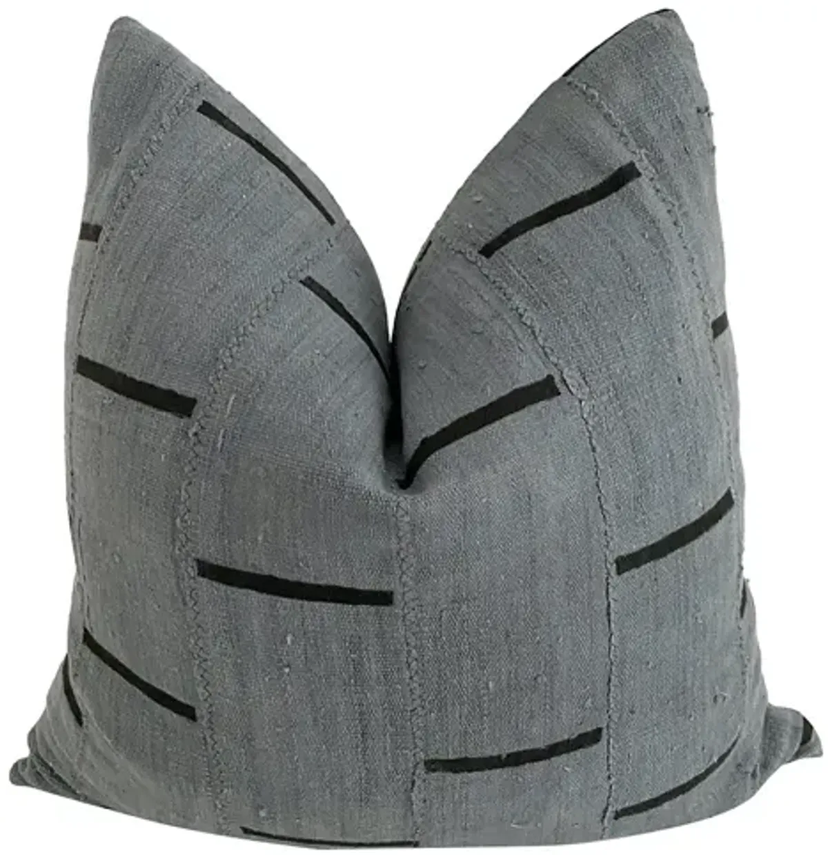 Gray Mali Mud Cloth Pillow