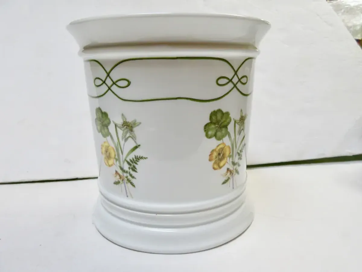 Raynaud Limoges Porcelain Cachepot - The Emporium Ltd. - Green