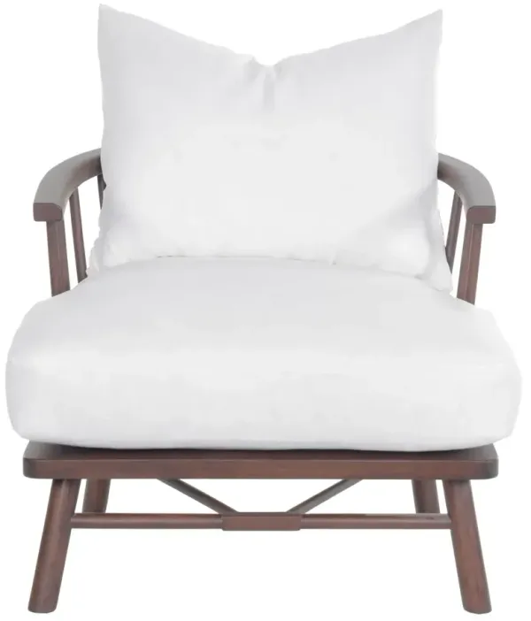 Bauer Chair, Chocolate/Ivory Linen