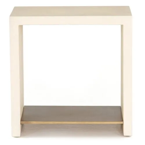 Ryder Concrete End Table - Ivory