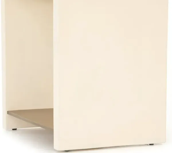 Ryder Concrete End Table, Ivory