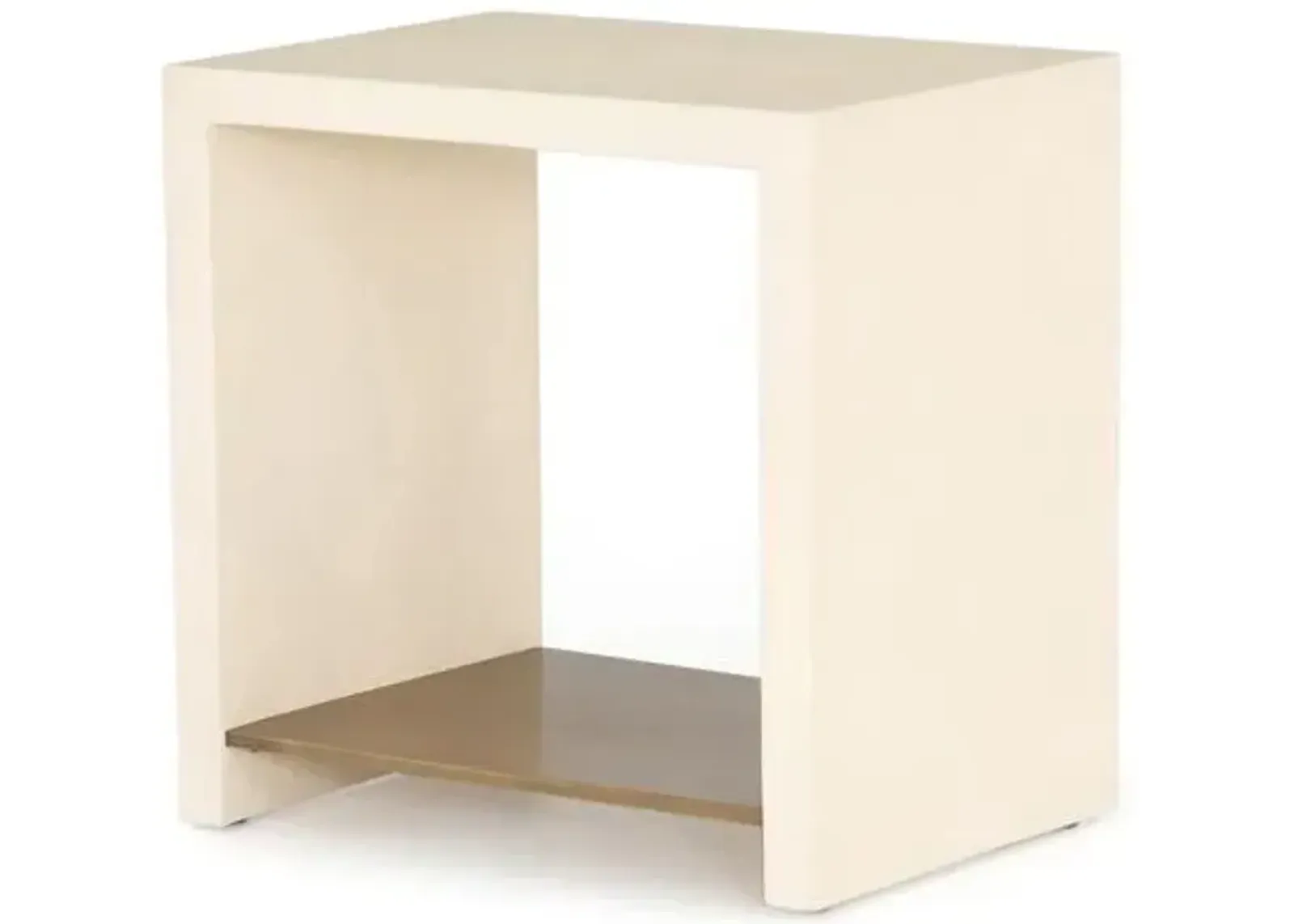 Ryder Concrete End Table - Ivory