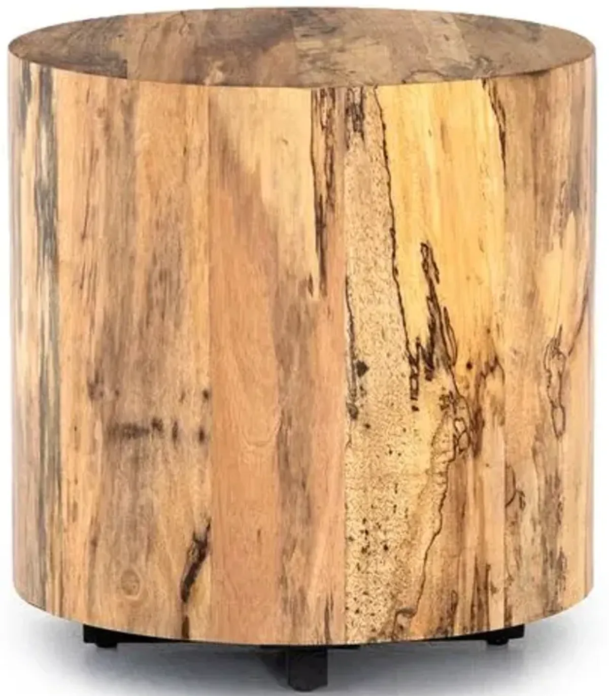 Bryn End Table - Spalted Primavera - Brown