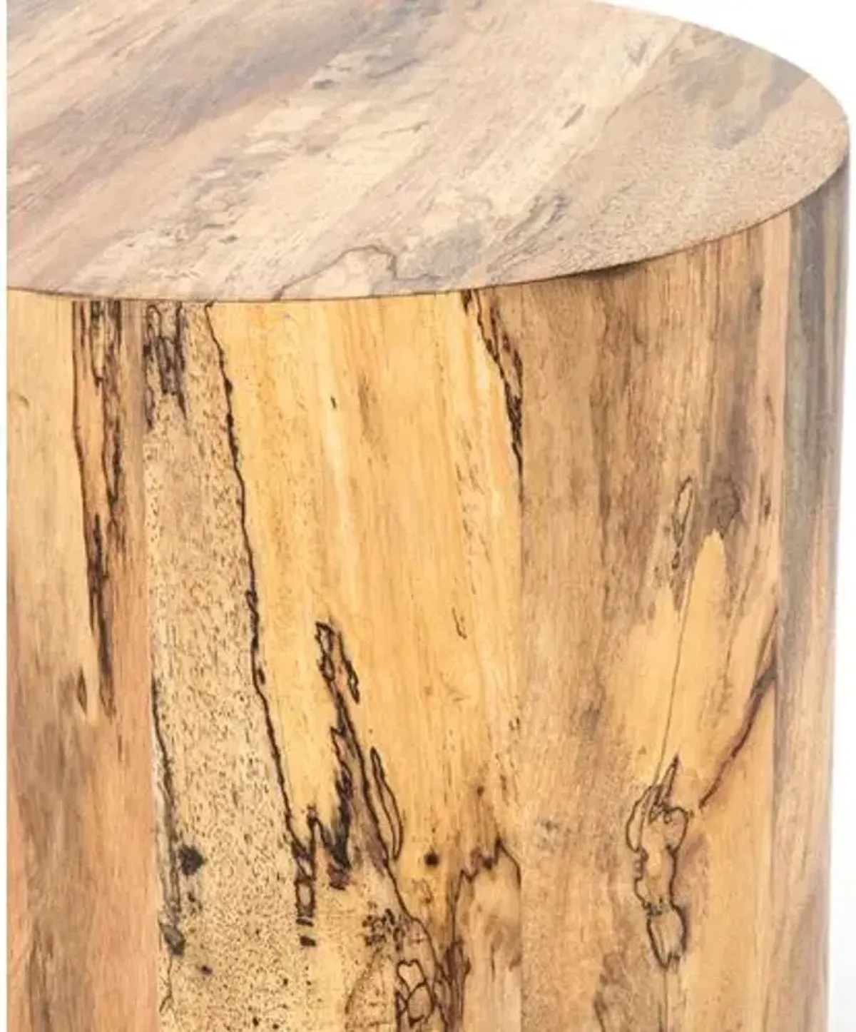 Bryn End Table - Spalted Primavera - Brown