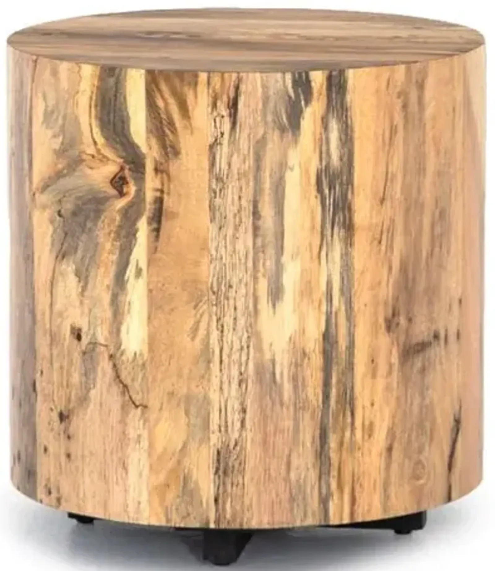 Bryn End Table - Spalted Primavera - Brown