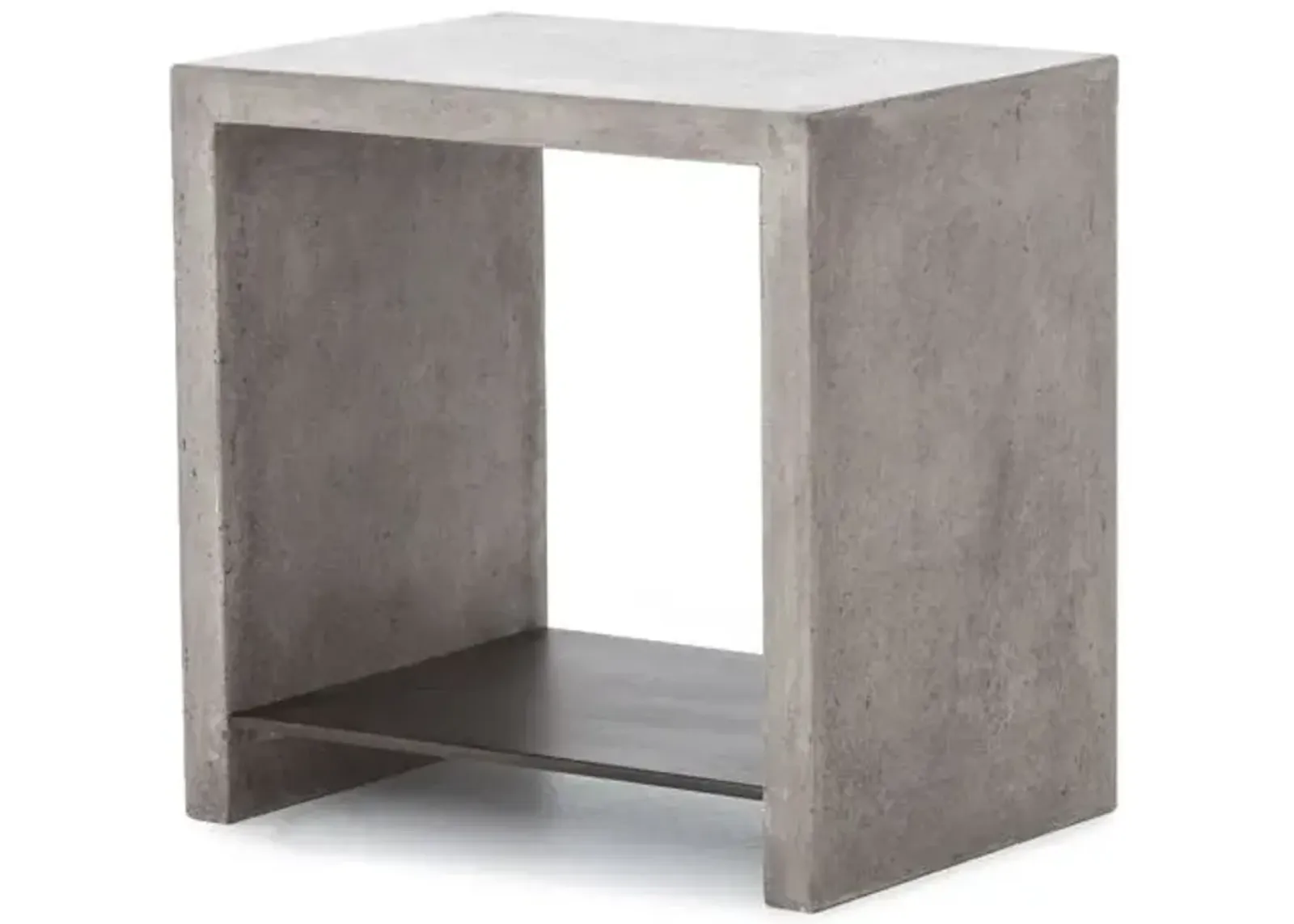 Ryder Concrete End Table - Dark Grey - Gray