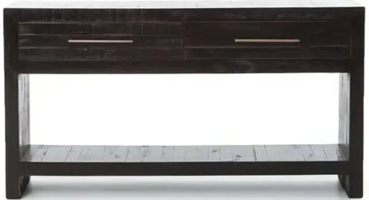 Myles Console Table - Burnished Black