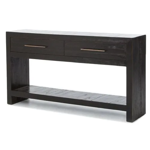 Myles Console Table - Burnished Black