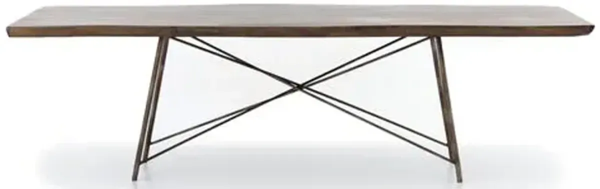 Derek Dining Table - Bronzed Iron