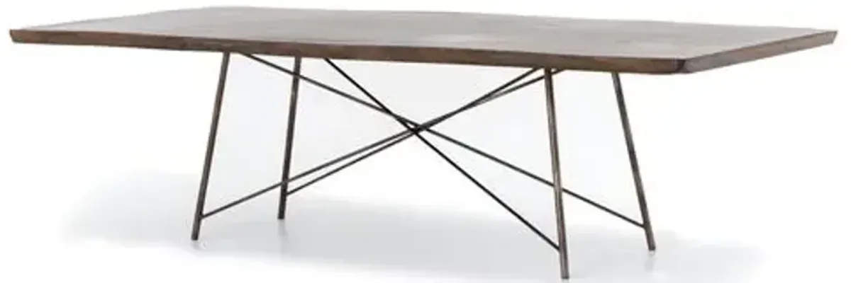 Derek Dining Table - Bronzed Iron