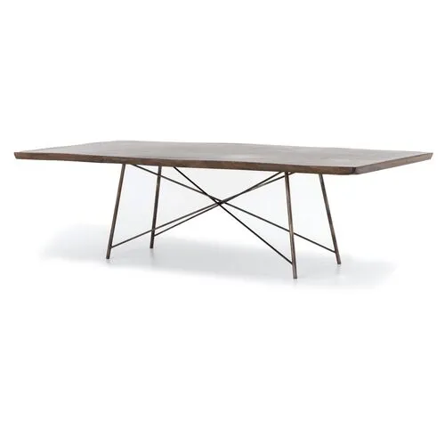 Derek Dining Table - Bronzed Iron