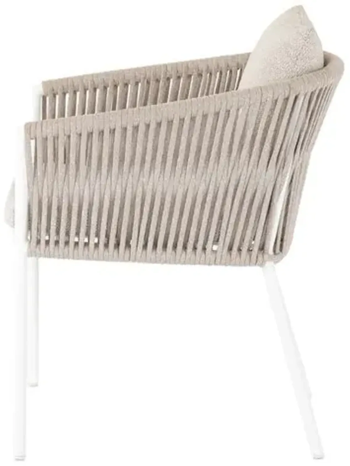 Archer Outdoor Dining Chair - White/Sand