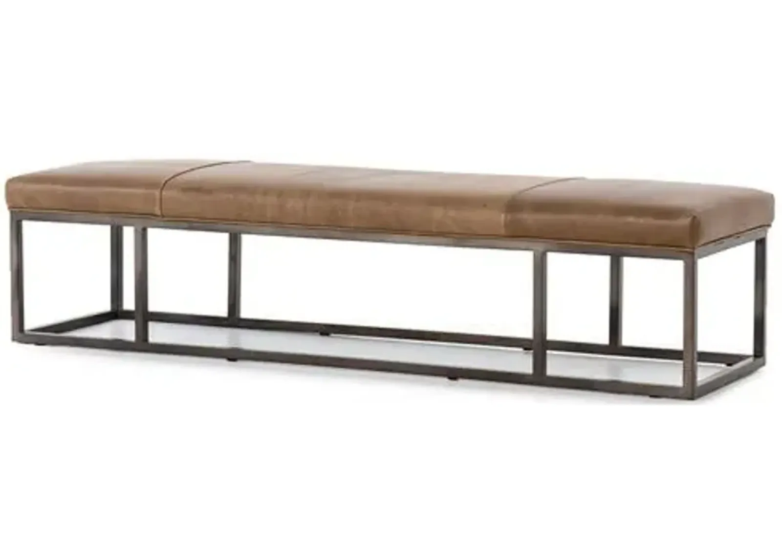 Lionel Leather Bench - Dakota Warm Taupe