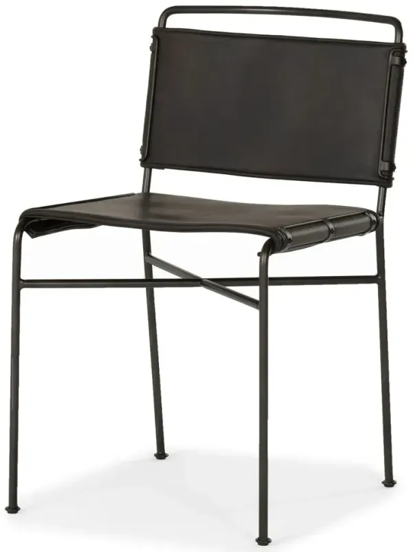 Jackson Dining Chair, Distressed Black