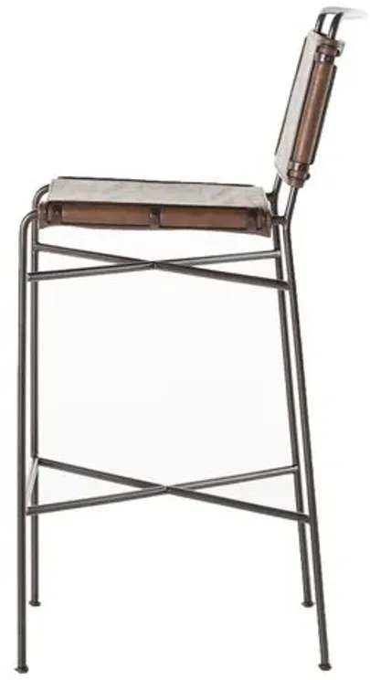 Jackson Bar Stool - Distressed Brown