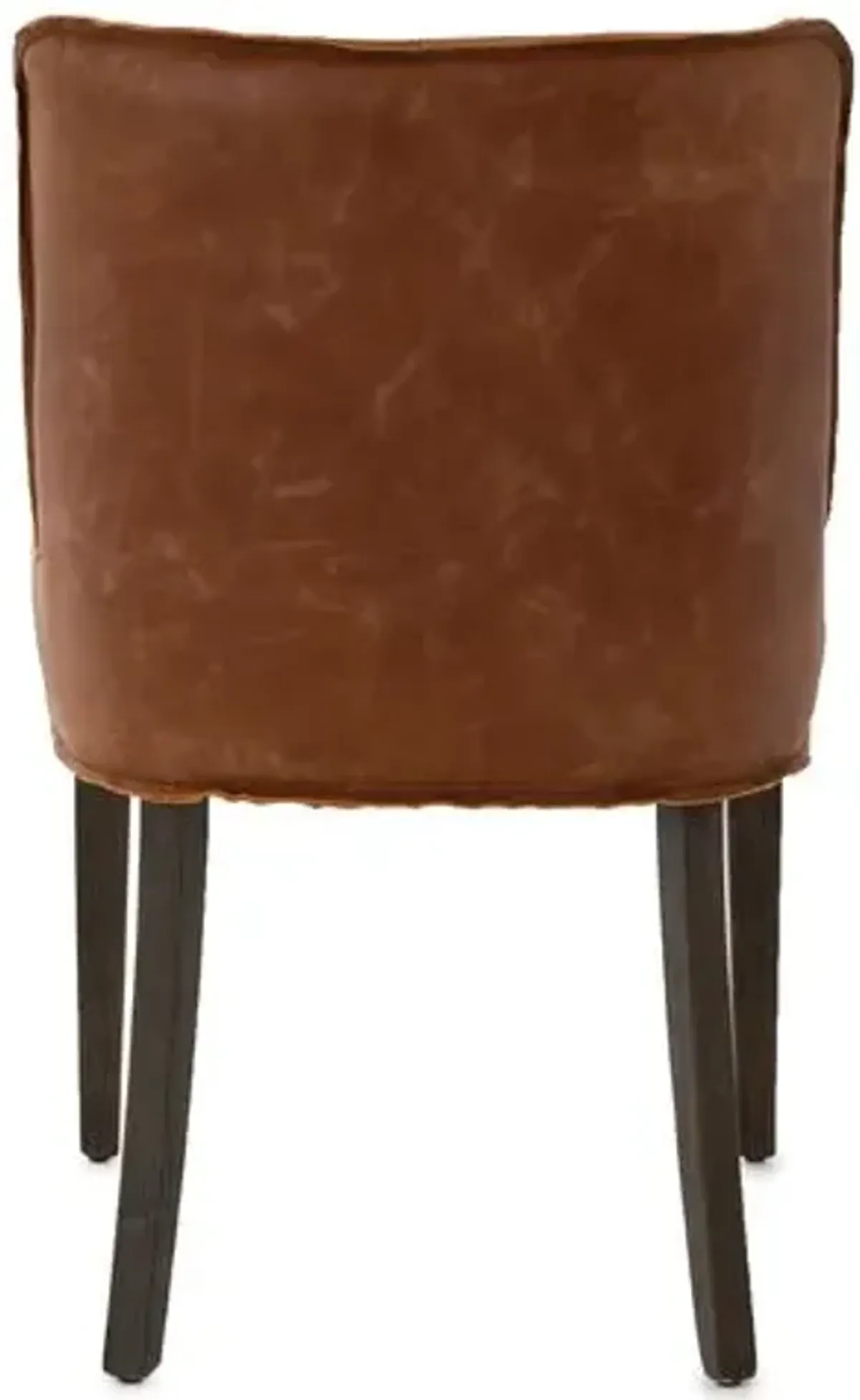 Ezra Leather Dining Chair - Sienna Chestnut - Brown