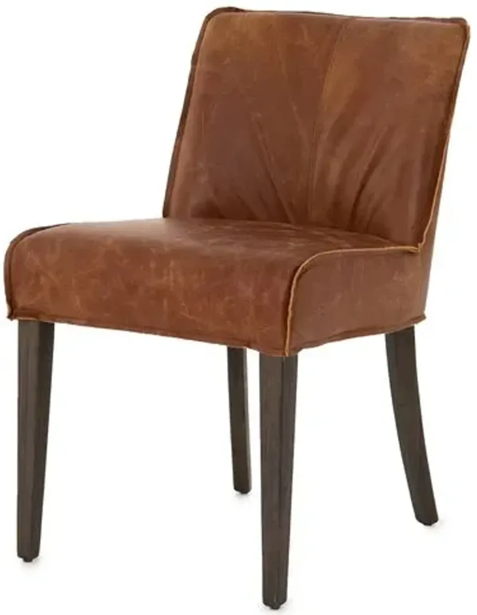 Ezra Leather Dining Chair - Sienna Chestnut - Brown