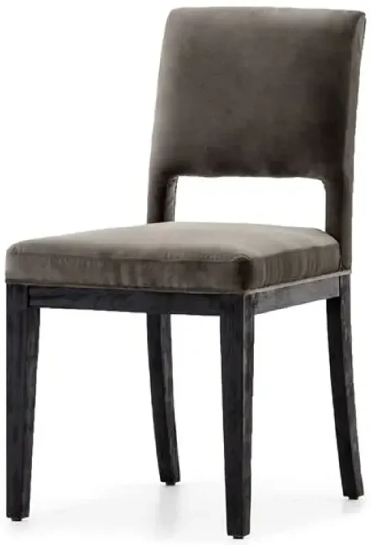 Alex Dining Chair - Washed Velvet Grey - Gray