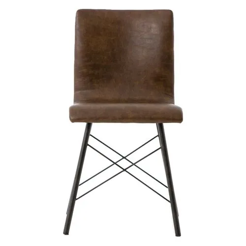 Micah Side Chair - Distressed Brown