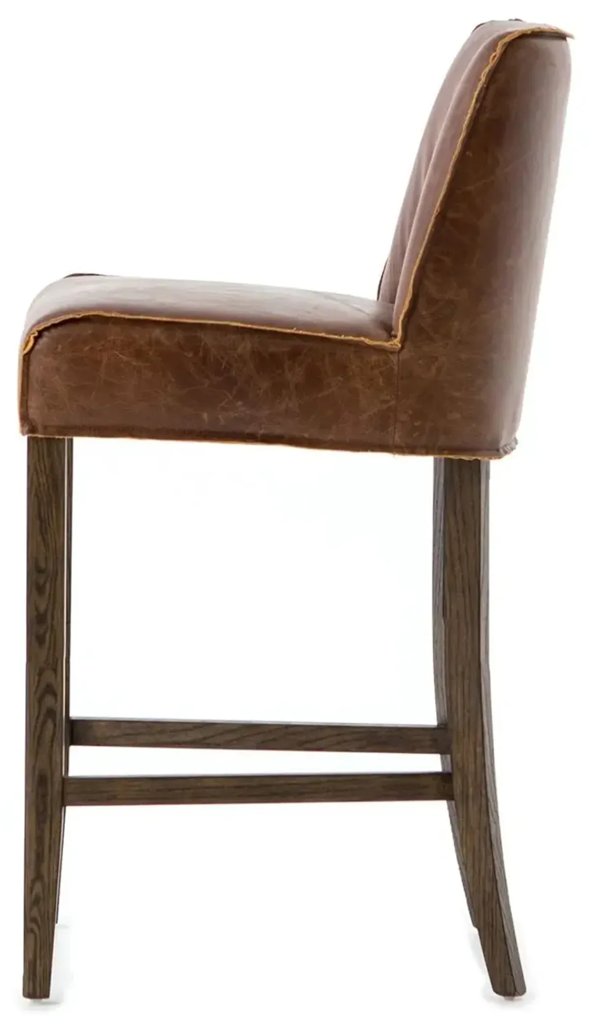 Ezra Leather Counter Stool - Sienna Chestnut