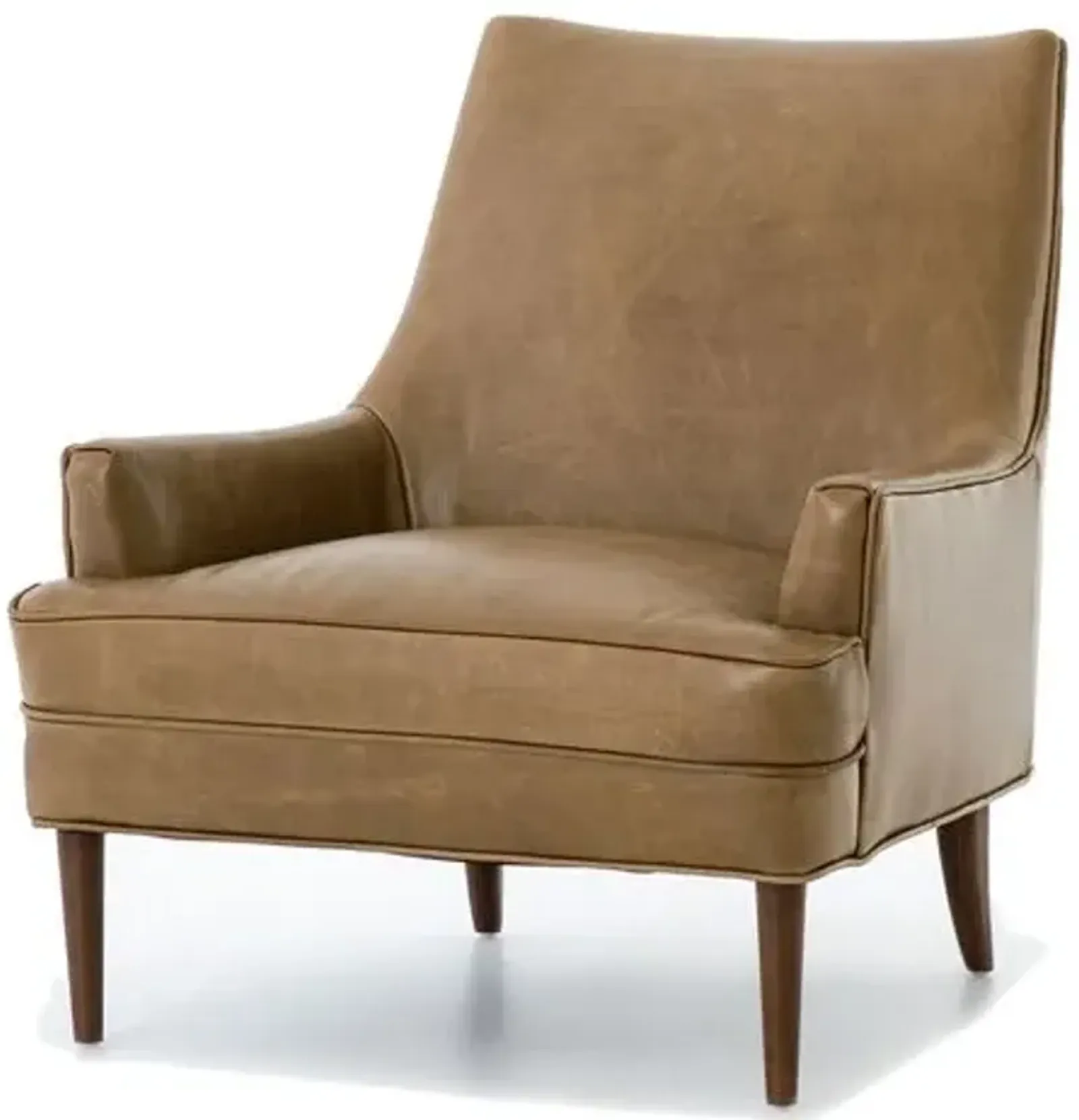 Luis Chair - Dakota Warm Taupe Leather - Brown