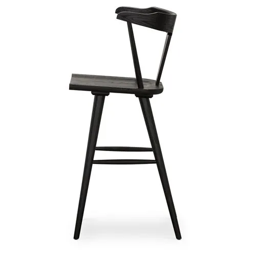 Maddox Bar Stool - Black Oak