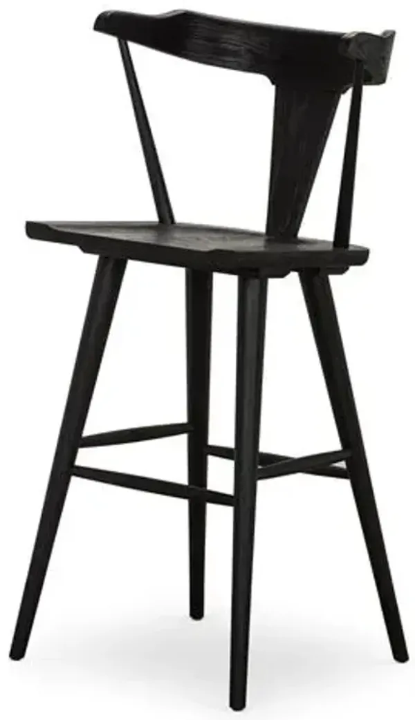 Kaysen Bar Stool - Black Oak