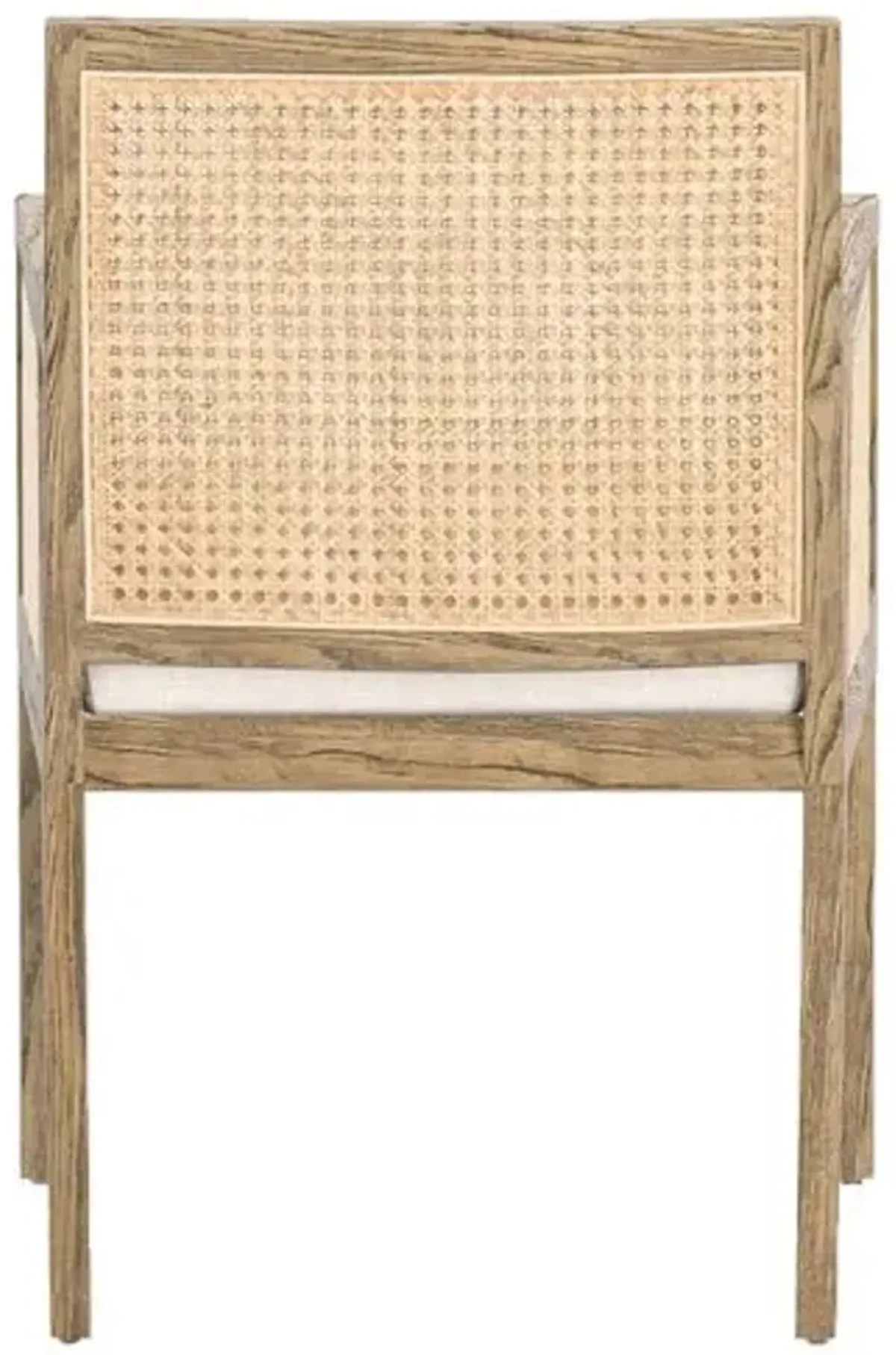 Aimee Cane Dining Armchair - Natural/Flax - Beige