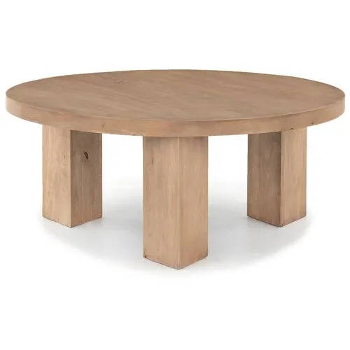 Julius Round Coffee Table - Light Brushed