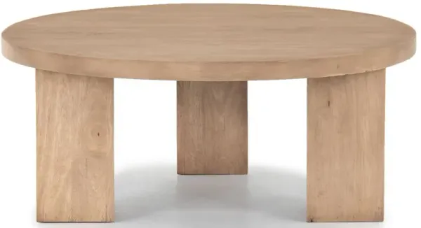Julius Round Coffee Table, Light Brushed