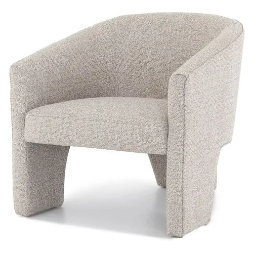 Sullivan Bouclé Accent Chair - Storm Grey - Gray, Comfortable, Durable