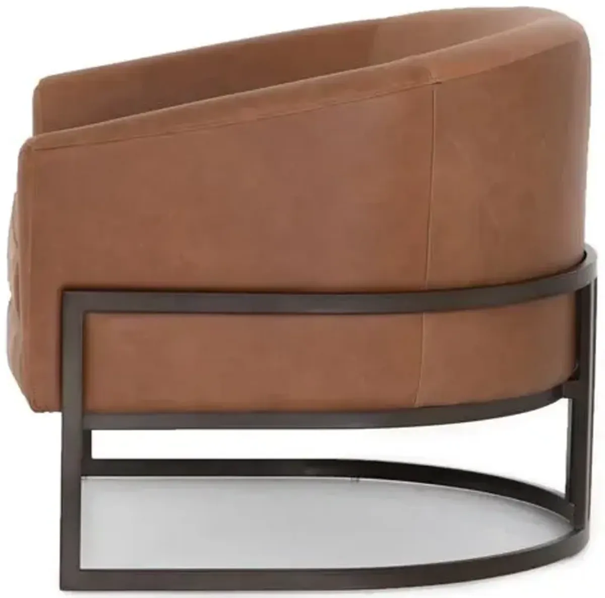 Landen Accent Chair - Sand Leather, Comfortable, Durable