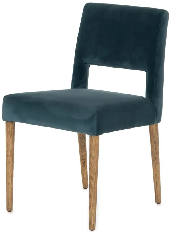Gunnar Dining Chair, Teal Velvet
