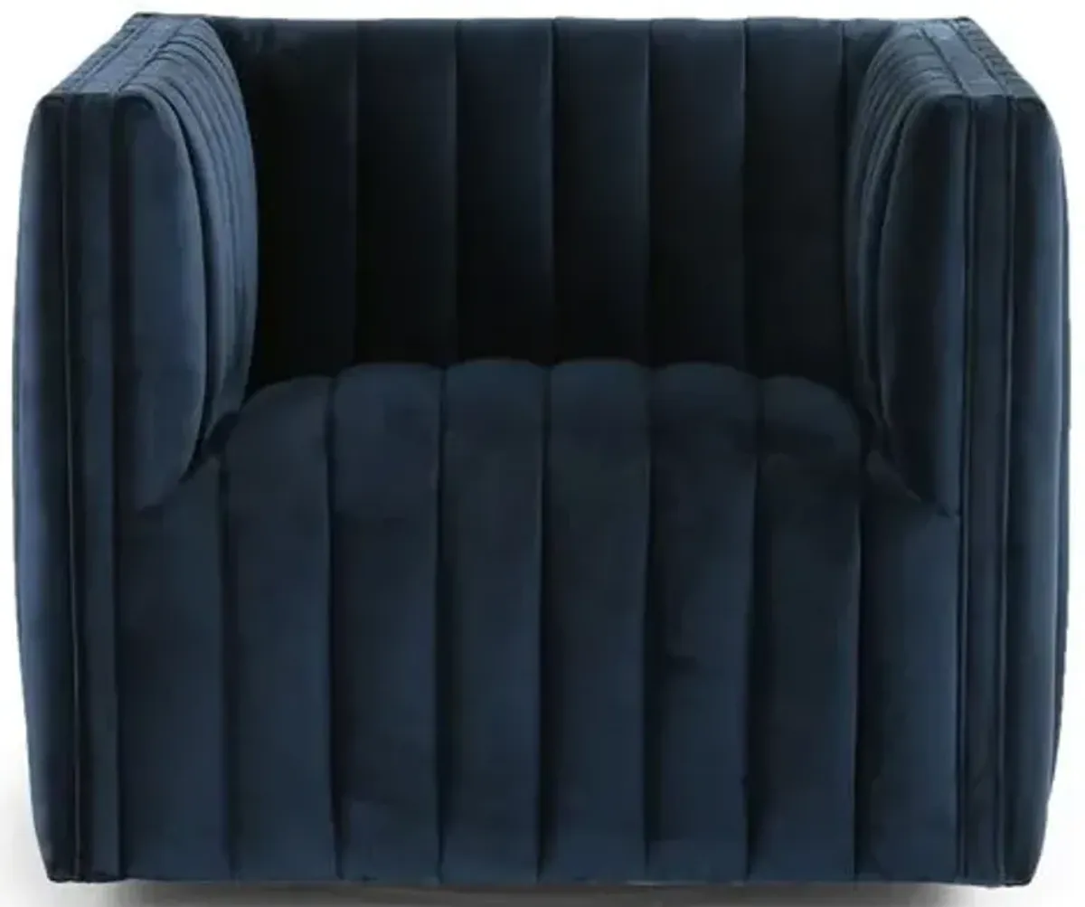 Deacon Swivel Chair - Sapphire Navy