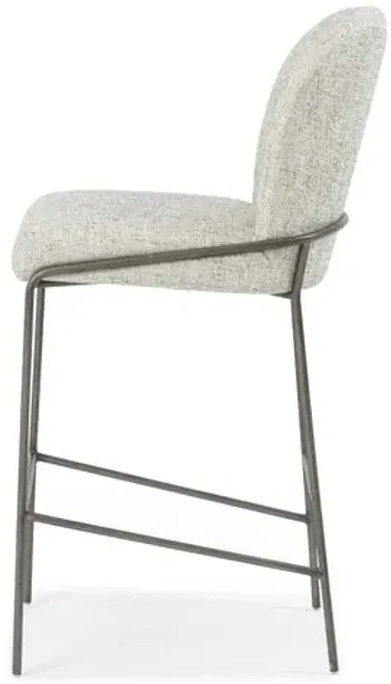 Nikoli Bar Stool - Lyon Pewter - Gray