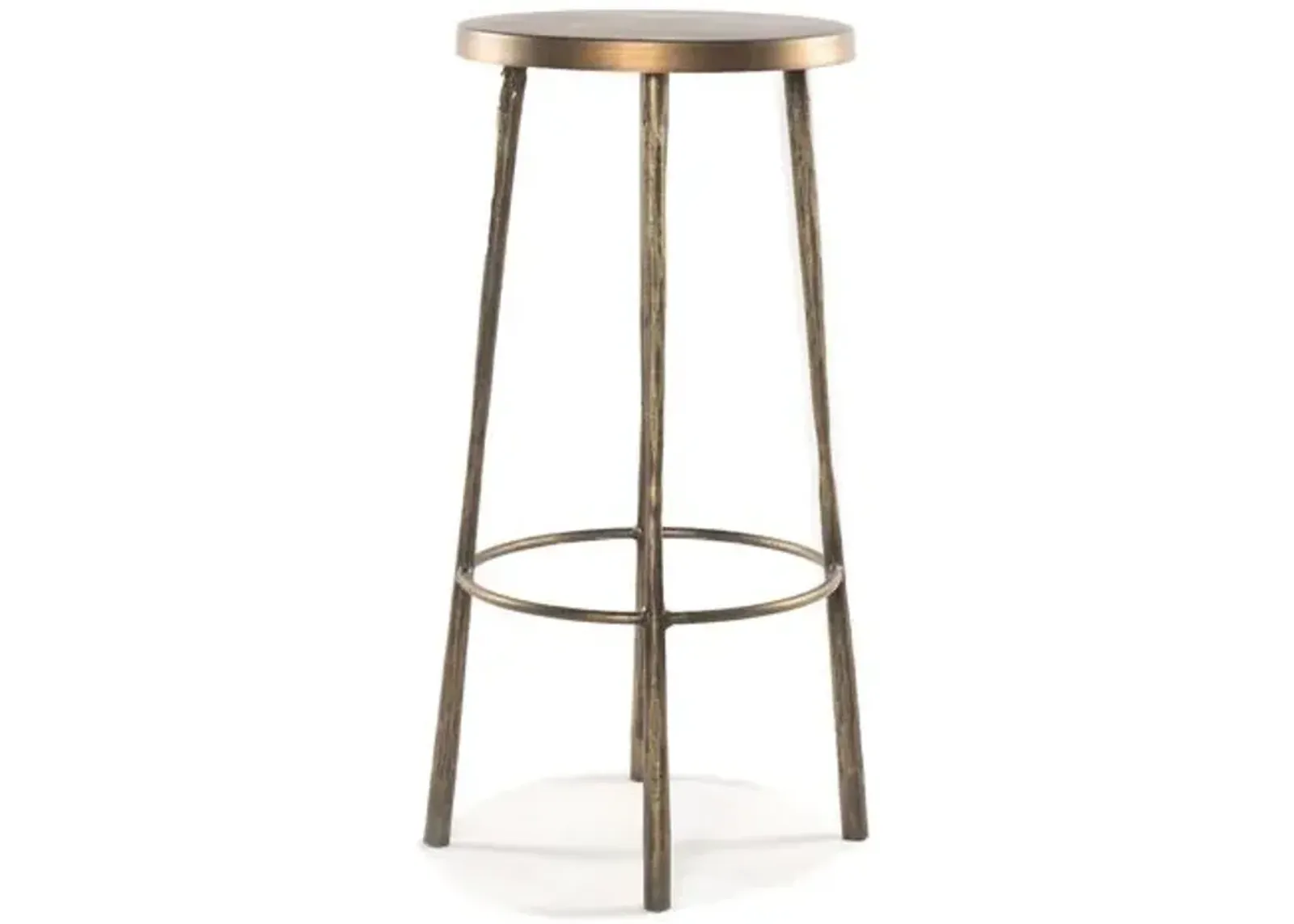 Devon Bar Stool - Antique Brass - Brown