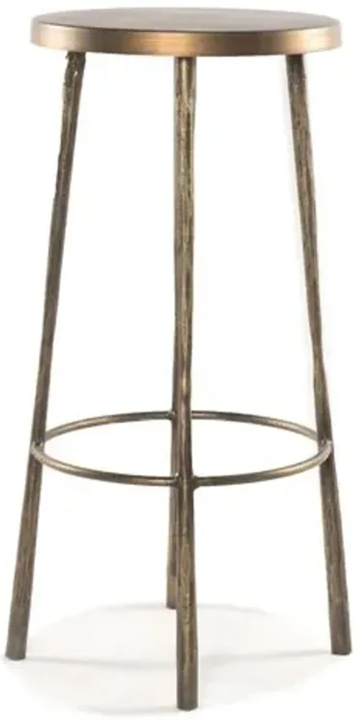 Devon Bar Stool - Antique Brass - Brown