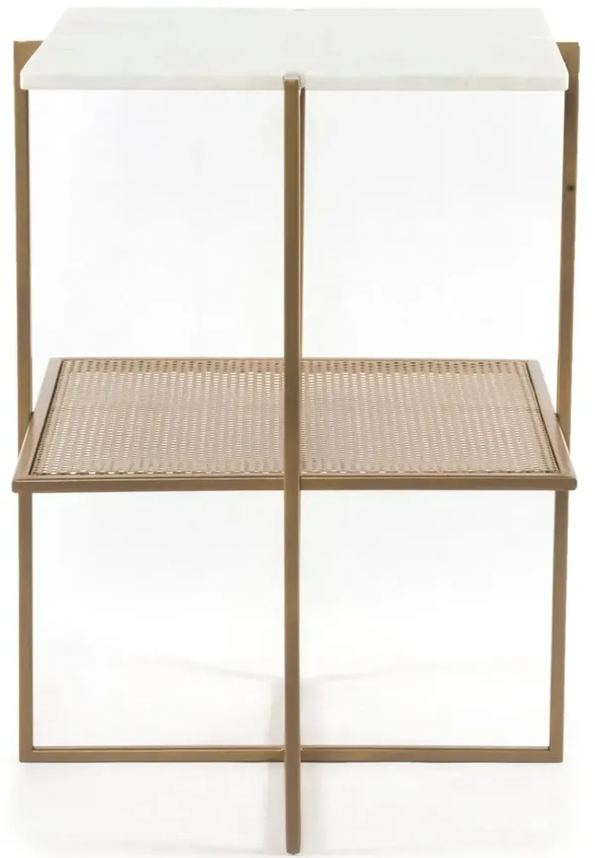 Laurel Nightstand, Antique Brass