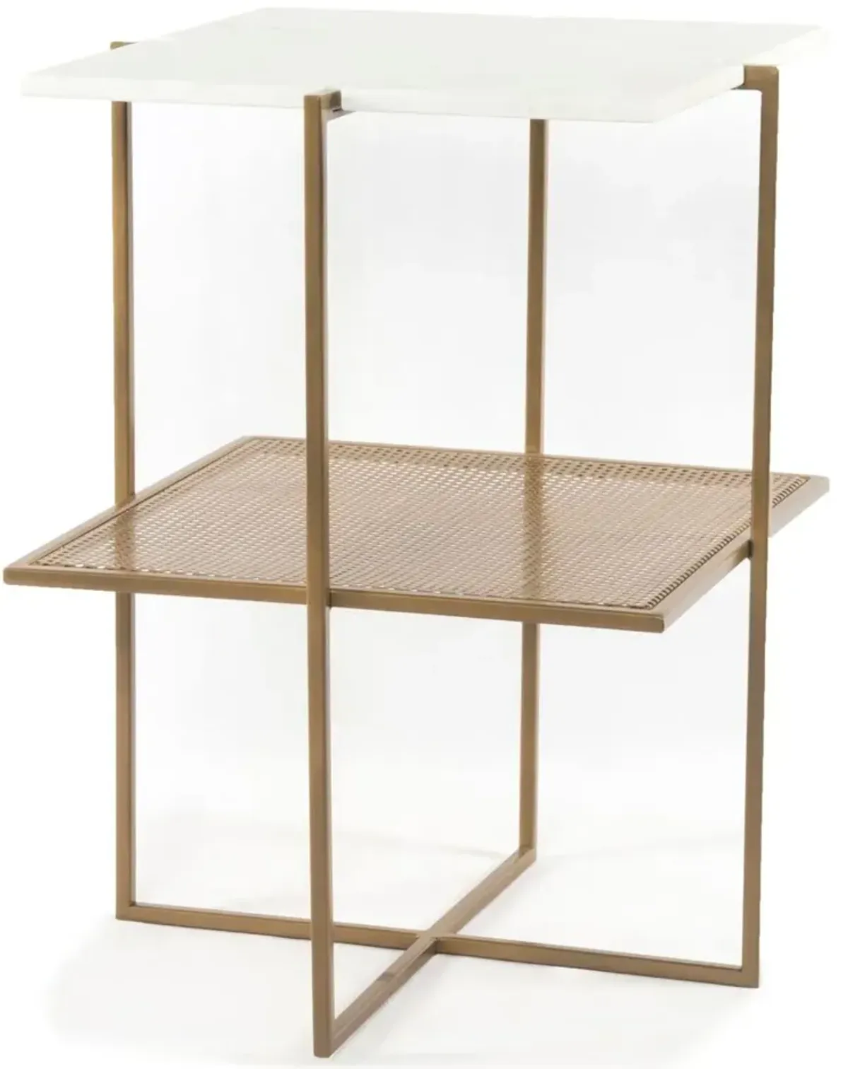 Laurel Nightstand, Antique Brass