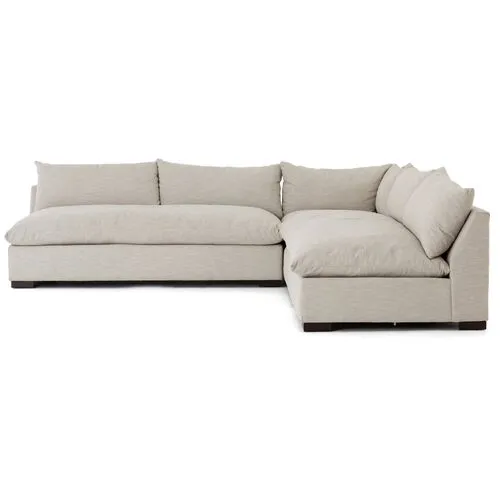 Spencer 3-Pc Sectional - Oatmeal Crypton - Beige