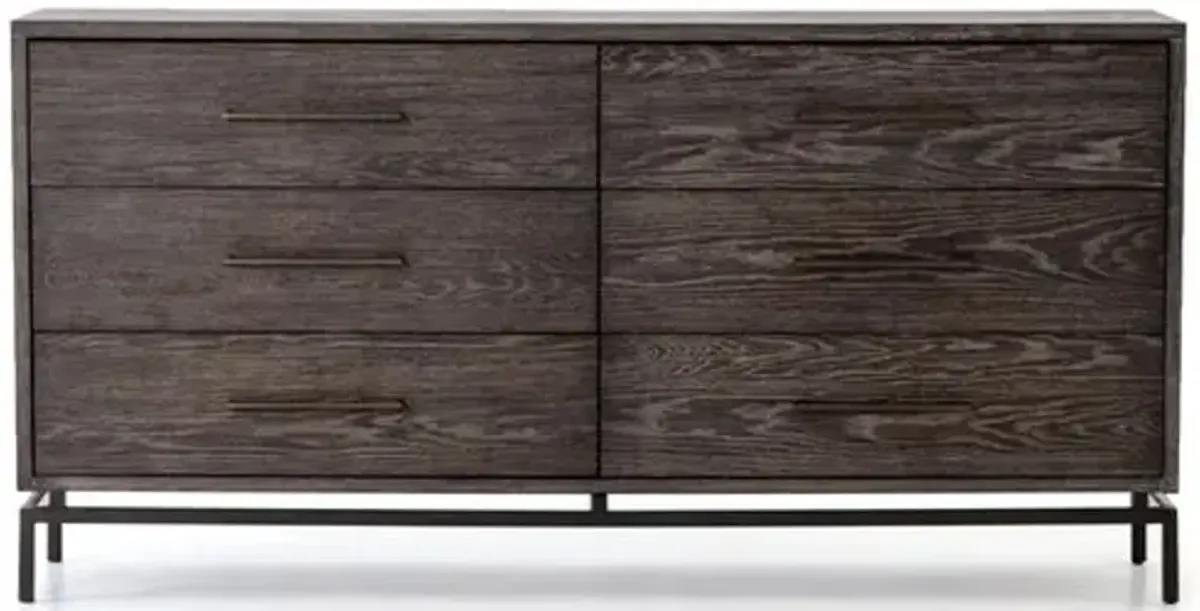 Elian 6-Drawer Dresser - Autumn Grey - Gray